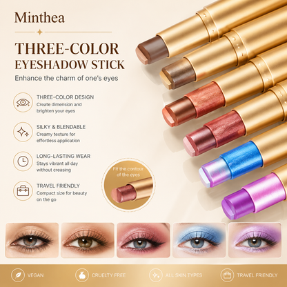 ✨3 Shade Cream Eyeshadow Stick | Smooth & Blendable