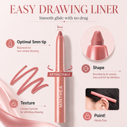 Last Day Buy 1 Get 1 Free Easy Glide Lip Liner — Creamy, Blendable Color with Smooth Application, Summervibes