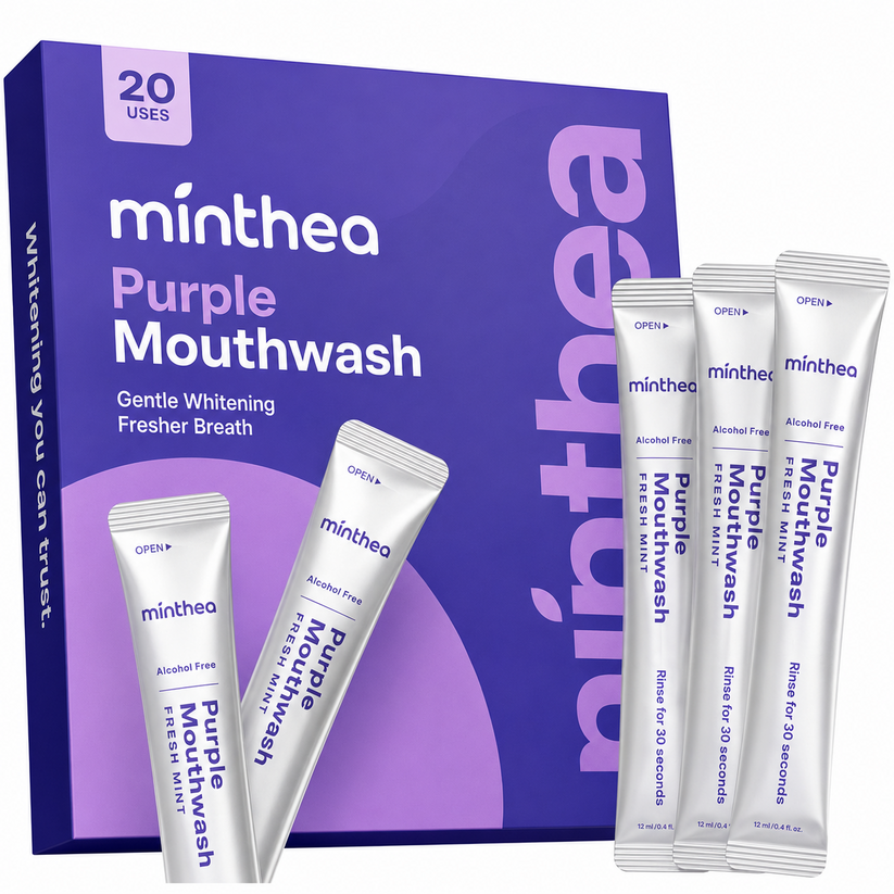 Minthea Purple Color Correcting Whitening Mouthwash