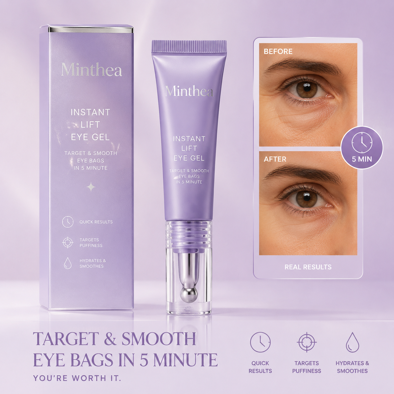 Minthea™ Eye Bag Instant Eraser, Tightens, Firms, & Blurs Wrinkles